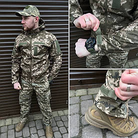 Костюм тактичний SoftShell Combat Tactical Піксель ЗСУ, Тактичний костюм Софтшелл Піксель ЗСУ (46-56 р.)