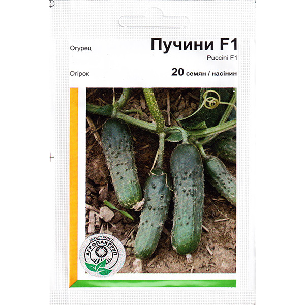 Насіння огірка самозапильного "Пучіні" F1 (20 насінин) від Rijk Zwaan, Голландія, фото 1