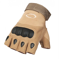 Тактичні рукавиці без пальців Combat L койот