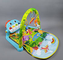 Килимок з пианино,  знімна панель, підсвічування, мелодії, 5 підвісок, в коробці Limo Toy HB 0027