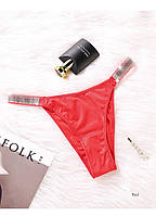 Брендовые трусики Victoria s Secret красного цвета