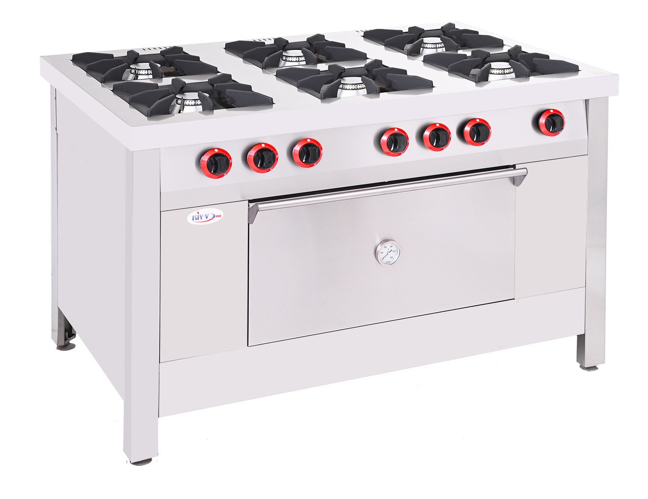Професійна газова плита на 6 конфорок KИЙ-В ПГД-6-П