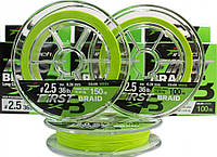 Шнур Intech First Braid X8 Green 100m #0.8 14lb/6.36kg