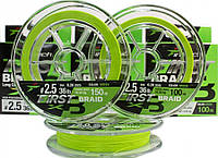 Шнур Intech First Braid X8 Green 100m #1.0 17lb/7.26kg