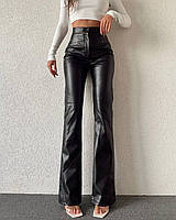 Женские демисезонные брюки из экокожи Розміри: 42-44, 44-46
