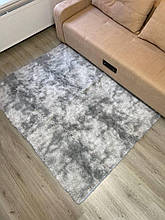 Килимок травка для дому 150х200 см, Пухнастий килим , Щільна підкладка. Світло сірий меланж