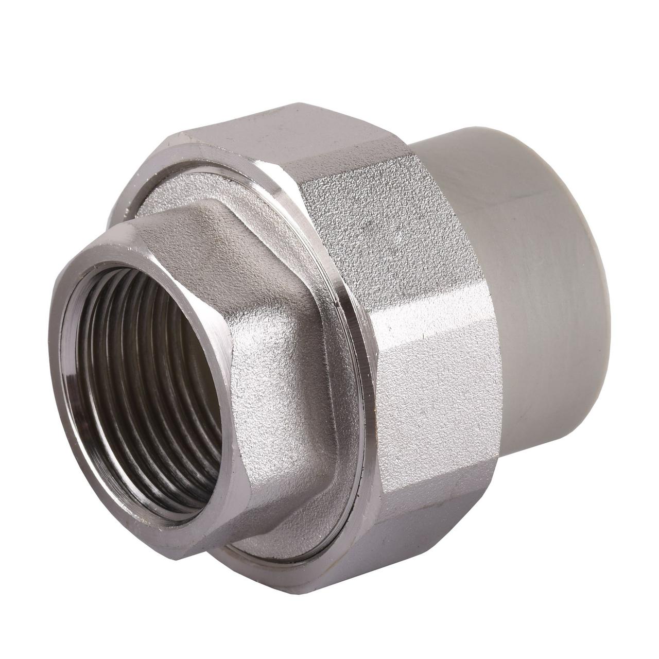 Муфта розбірна внутр.різьба (металева) PPR Vsplast 25х3/4'' 1017 (000003088), фото 1