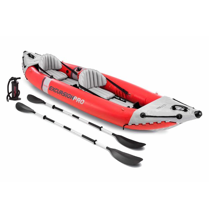 Надувна байдарка "Excursion Pro K2" 384х94х46см, алюм. весла 218см, насос 68605, до 180кг