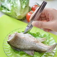 Щипці кулінарні для видалення рибних кісток з нержавійки Пінцет кухонний для кісток риби L 12cm IKA SHOP
