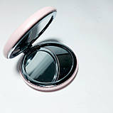 Дзеркало косметичне кишенькове кругле з ромашками, фото 4
