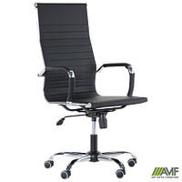 Кресло офисное Slim НB Хром Tilt Неаполь-20 черное AMF