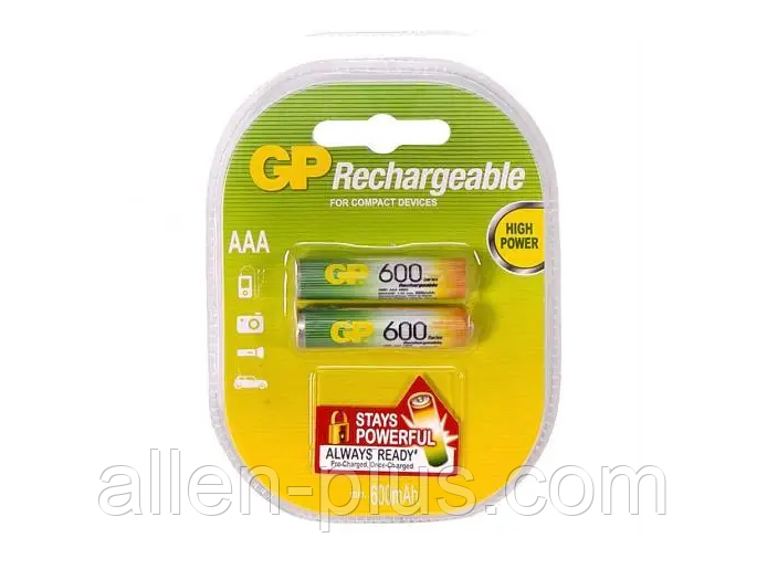 Аккумуляторы GP АAА 1.2V 600mAh Ni-MH