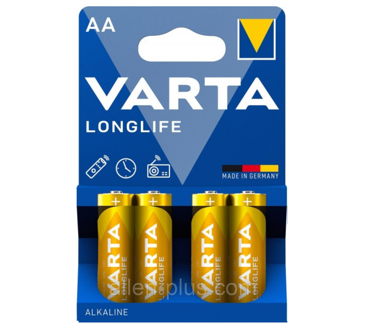 Батарейка лужна VARTA LongLife AA/LR6, блістер 4 шт., фото 1
