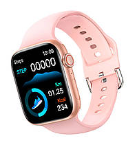 Розумний годинник Smart Watch 8 Т800 Pro Max смартгодинник із пульсометром крокоміром оксиметром рожевий, фото 5