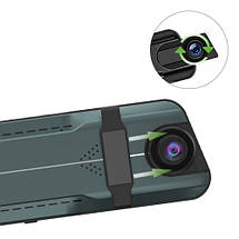 Автомобільний відеореєстратор дзеркало дисплей DVR L-1045 Авто двокамерний реєстратор у машину Full HD 1080p, фото 5