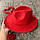 Капелюх Федора унісекс зі стійкими полями Original червоний, фото 2