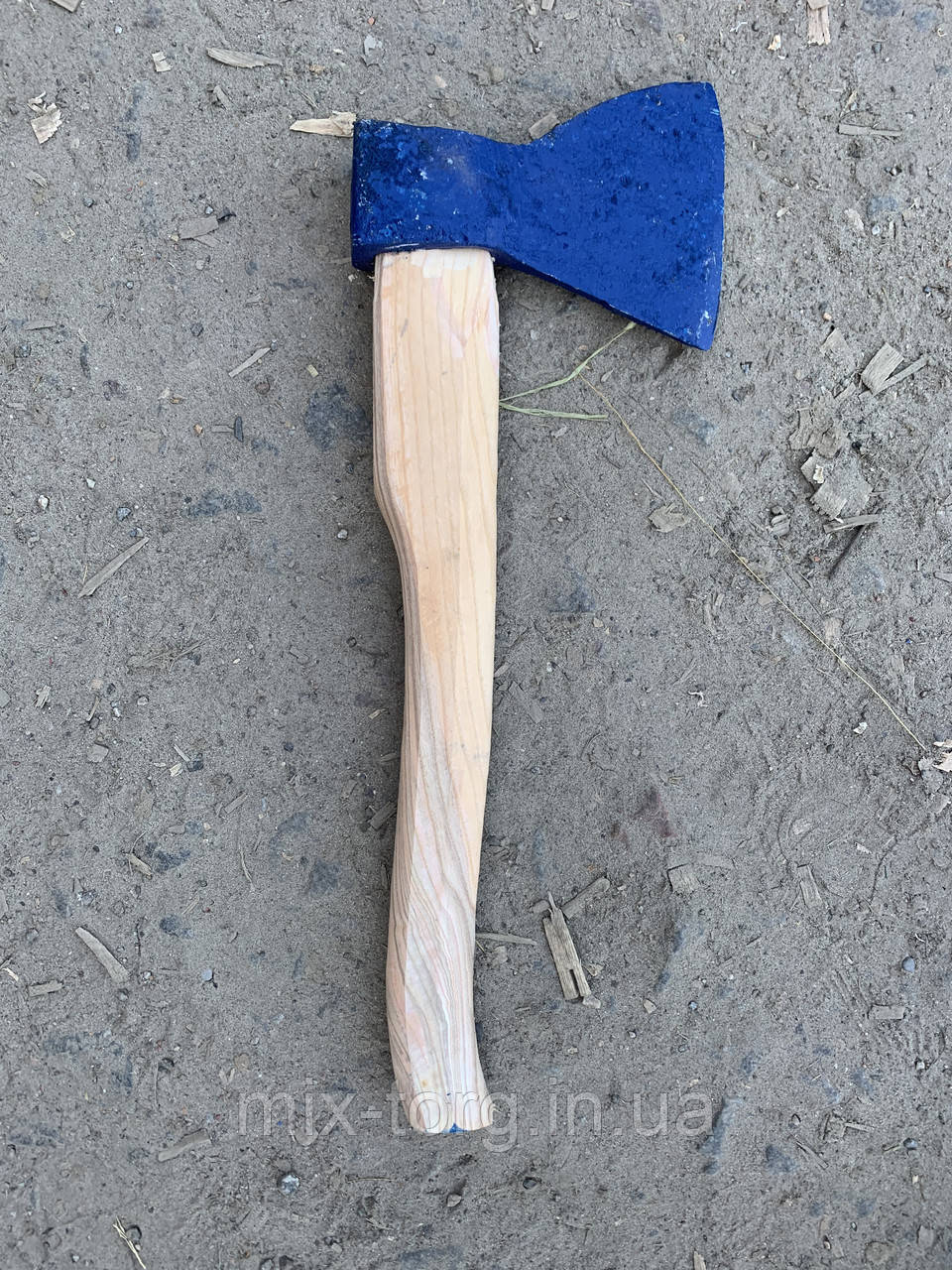 Сокира 1.6кг синій, з дерев'яною ручкою