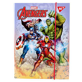 Папка для зошитів В5 на резинці YES Marvel. Avengers