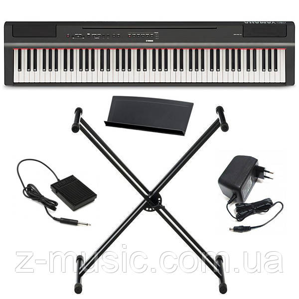 Цифрове піаніно Yamaha P-125 (стійка, педаль, пюпітр та блок живлення) - фото 1 - id-p824389934