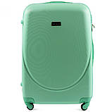 Дорожній чемодан Wings 310 великий L 90л МЯТНИЙ Валіза з полікарбонату Сумка на 4х колесах УДАРОСТІЙКА Польша, фото 3