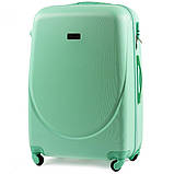 Дорожній чемодан Wings 310 великий L 90л МЯТНИЙ Валіза з полікарбонату Сумка на 4х колесах УДАРОСТІЙКА Польша, фото 4
