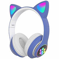 Навушники Bluetooth TUCCI STN28 Blue з вушками, фото 3