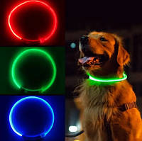 Светящийся ошейник USB для собак / Ошейники с подсветкой 50 см