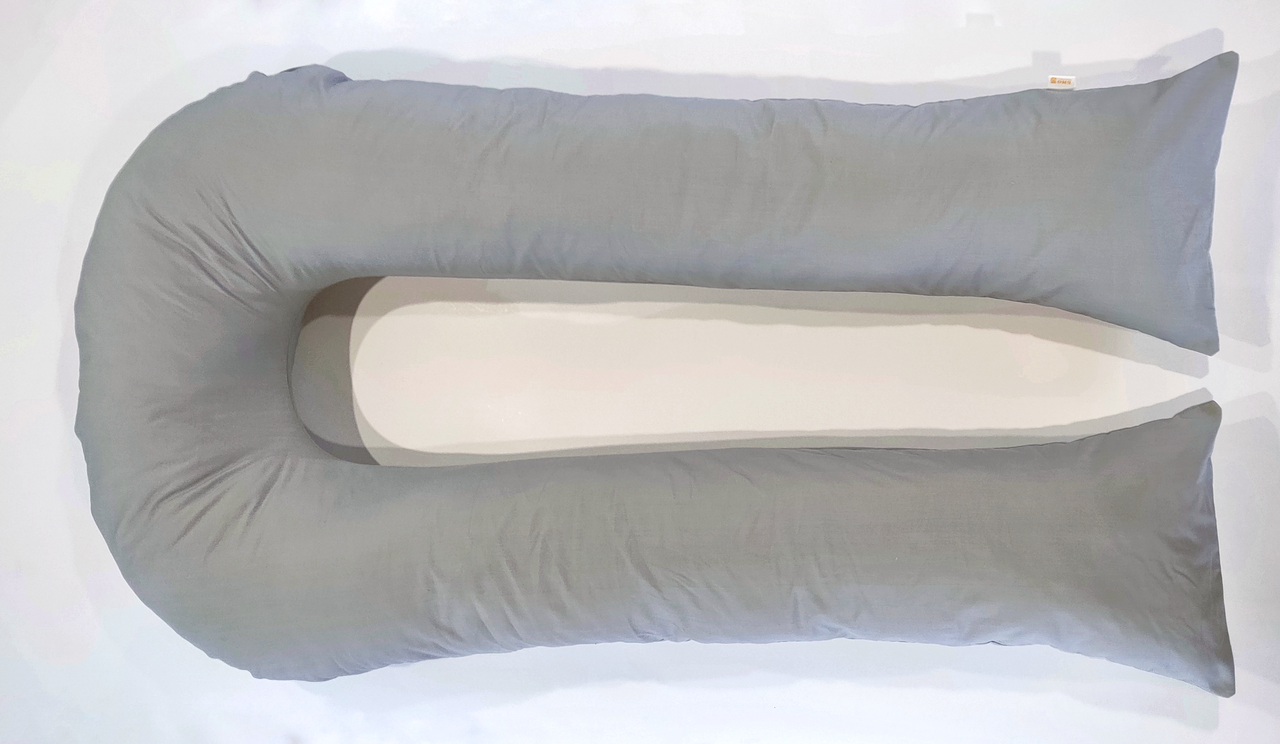 Наволочка на подушку для вагітних і годуючих U-340 колір "Світло-сірий"