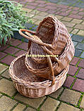 Набір корзин з натуральної лози. Арт:1043, фото 9