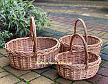 Набір корзин з натуральної лози. Арт:1043, фото 8