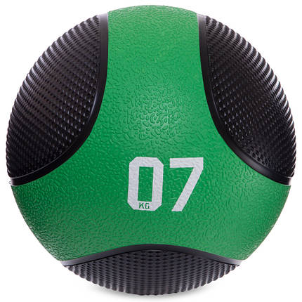 М'яч медичний медбол Zelart Medicine Ball 7кг чорний, фото 2