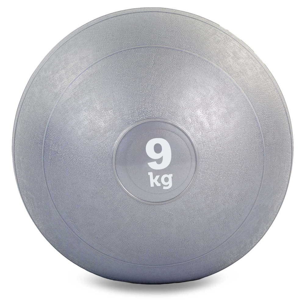 М'яч медичний слембол для кросфіту Record SLAM BALL 9кг сірий