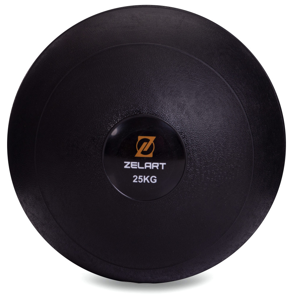 М'яч медичний слембол для кросфіту Zelart SLAM BALL 25кг чорний