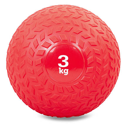 М'яч медичний слембол для кросфіту Record SLAM BALL 3кг червоний, фото 2