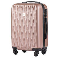 Валіза на 4 колесах Wings 190 Ручна поклажа (S) Рожеве золото