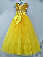 Сукня святкова, жовта, пишна, для дівчинки.