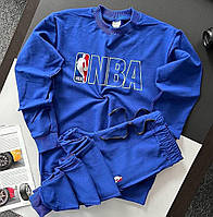 Спортивный костюм мужской NBA весенний осенний свитшот и штаны синий
