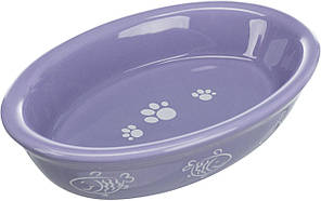Trixie TX-24495 Миска Trixie овальна для кішок, кераміка, 0,2 л/15 х 10 см Колір в асортименті