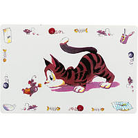 Trixie TX-24544 Килимок під миску Trixie Кумедна кішка, 44×28 см