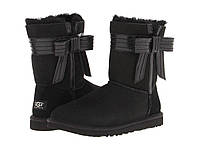 Угги UGG Australia Josette Black с декоративными кожаным бантом сбоку (размер 38)