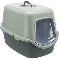 Trixie TX-40210 Туалет-будиночок Trixie Be Eco Vico, для кішок, 40×40×56 см, антрацит/сіро-зелений
