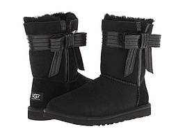 Уги UGG Australia Josette Black з декоративним шкіряним бантом збоку (розмір 38)