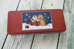 Жерстяна коробка 240х100х45 знімна кришка