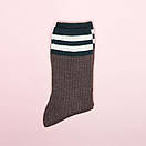 Високі вовняні шкарпетки SOX темно-коричневого кольору, фото 2