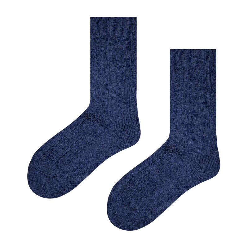 Шкарпетки вовняні SOX однотонні темно-синього кольору, фото 1