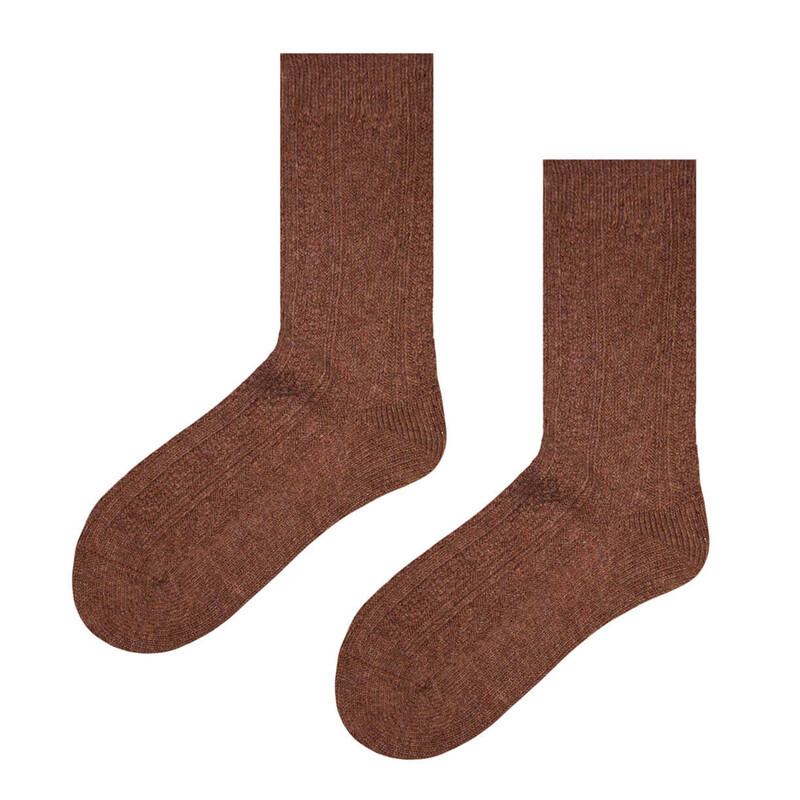 В'язані шкарпетки SOX вовняні теракотового кольору, фото 1