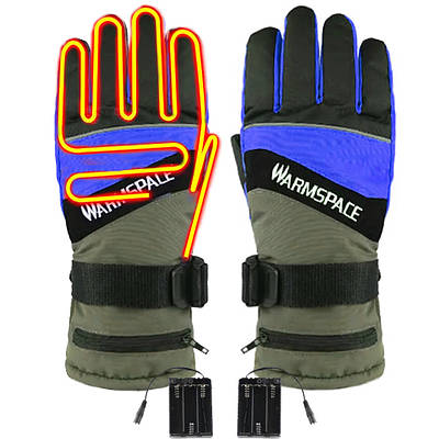 Зимові рукавички з підігрівом лижні uWarm GF0126H на батарейках, розмір L, сині
