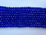 Намистина Куля з огранюванням колір синій 6 мм, фото 2