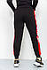 Спорт штани 219RB-3002 колір Чорно-червоний, фото 4
