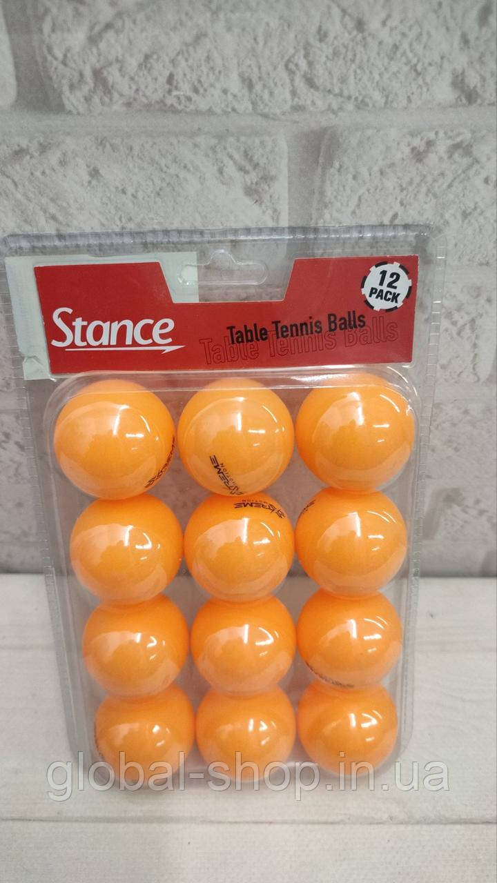 М'ячики, кульки для настільного тенісу 12 шт. Stance